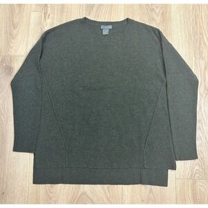 Women's Griffen Cashmere  100% Sweater. Size Small, Forrest Green Lagenlook